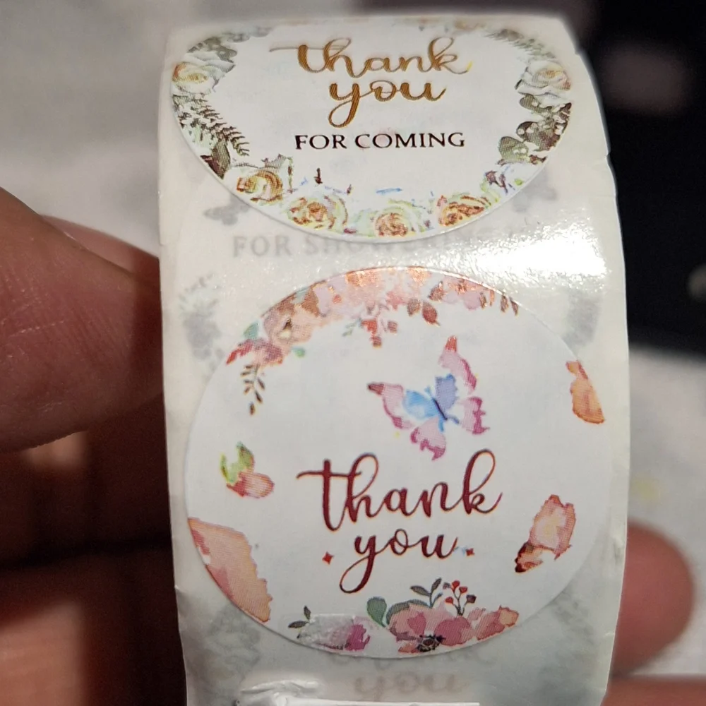 550ct. 50 Thank You Cards 500 Stickers: 3 Random Polymailers